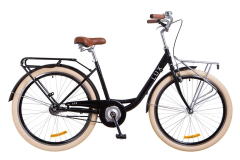 26 LUX Velosteel рама-17" St с багажником зад St,с крылом St,с багажником перSt 2018 черный